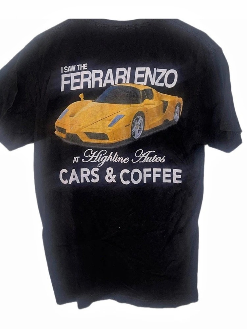 Highline Autos Authentic Ferrari Enzo Print Cotton Tee Size Large